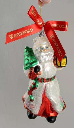 Holiday Heirloom Santa Ornaments Holiday Poinsettia Santa - Boxed