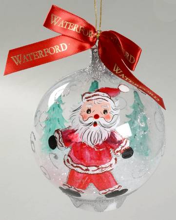 Globe Ornaments Santa Snowball - No Box