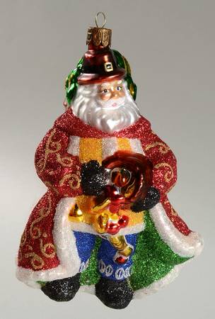 Holiday Heirloom Santa Ornaments Irish Santa With Pot Of Gold - No Box