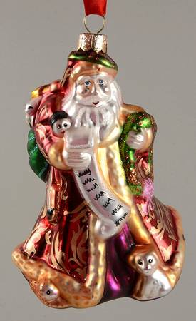 Holiday Heirloom Santa Ornaments Checking It Twice Santa - No Box
