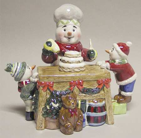 Holiday Heirloom Giftware Snowy Village Baking Time Teapot - Boxed