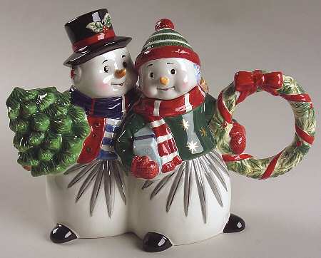 Holiday Heirloom Giftware Wonderland Walk Teapot - No Box