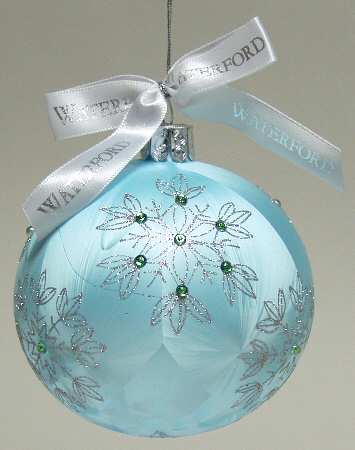 Snow Crystals-Holiday Heirloom Ball-Aqua - No Box