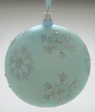 Snow Crystals-Holiday Heirloom Ball-Green - Boxed