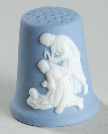 Jasperware Nativity Thimbles Shepherds - No Box