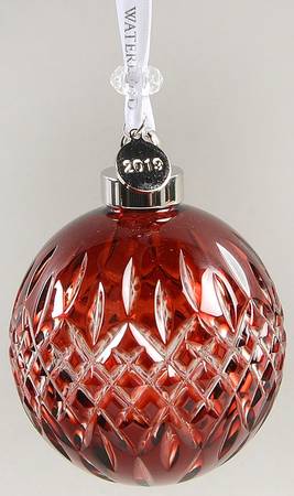 Annual Ball Ornament #2 Ruby Cased Ball Ornament - With Box