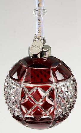 Annual Ball Ornament #2 Ruby Cased Ball Ornament - Boxed