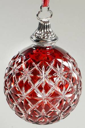 Annual Ball Ornament #2 Ruby Cased Ball Ornament - Boxed
