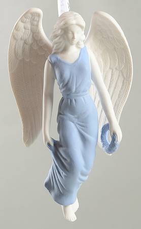 Angel Collection Angel With Wreath - Blue Dress - Boxed