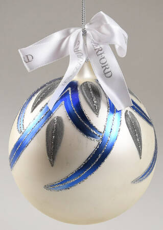 Blue and White Holiday Heirloom Lucern Ball-Blue And White - No Box