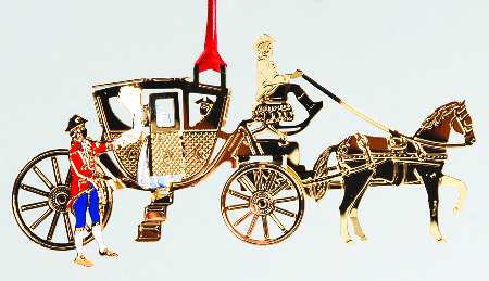 Mount Vernon Annual Christmas Ornament Powell Coach - Boxed