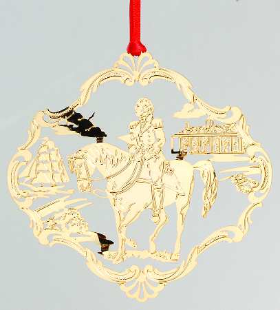 Mount Vernon Annual Christmas Ornament George Washington On Horseback - No Box