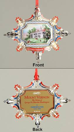 Mount Vernon Annual Christmas Ornament Home Of Washington-Mount Vernon - Boxed