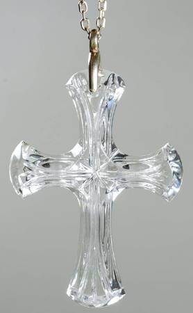 Waterford Jewelry Cross Pendant With Chain - Boxed