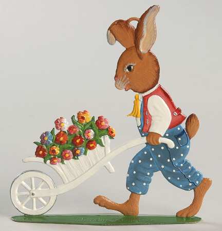 Easter Bunnies Bunny Pushing Cart - Boxed by Wilhelm Schweizer