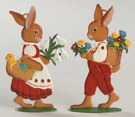 Easter Bunnies Bunny Boy And Bunny Girl Set - Boxed by Wilhelm Schweizer