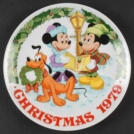 Disney Christmas Plate by Walt Disney Productions
