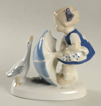 Wagner & Apel Figurines Girl With Goose - No Box