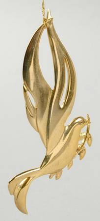 Christmas Goldplated Sculpture Ornaments by Wallace Silver