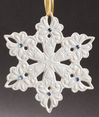 Snowflake Collection Wedgwood Blue Jeweled Snowflake - No Box