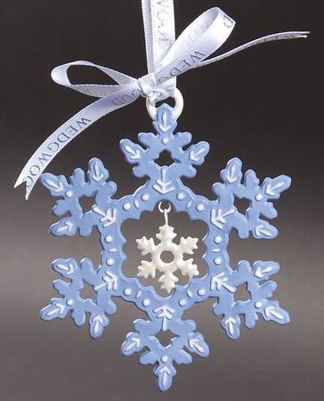 Snowflake Collection Blue & White Snowflake-Dangle - No Box
