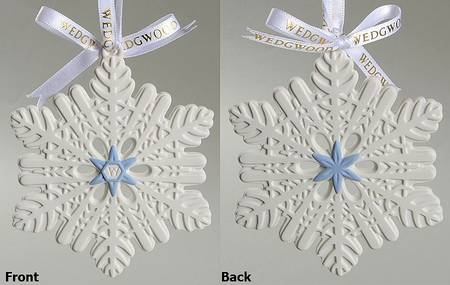 Snowflake Collection Figural Snowflake-Blue Center - Boxed