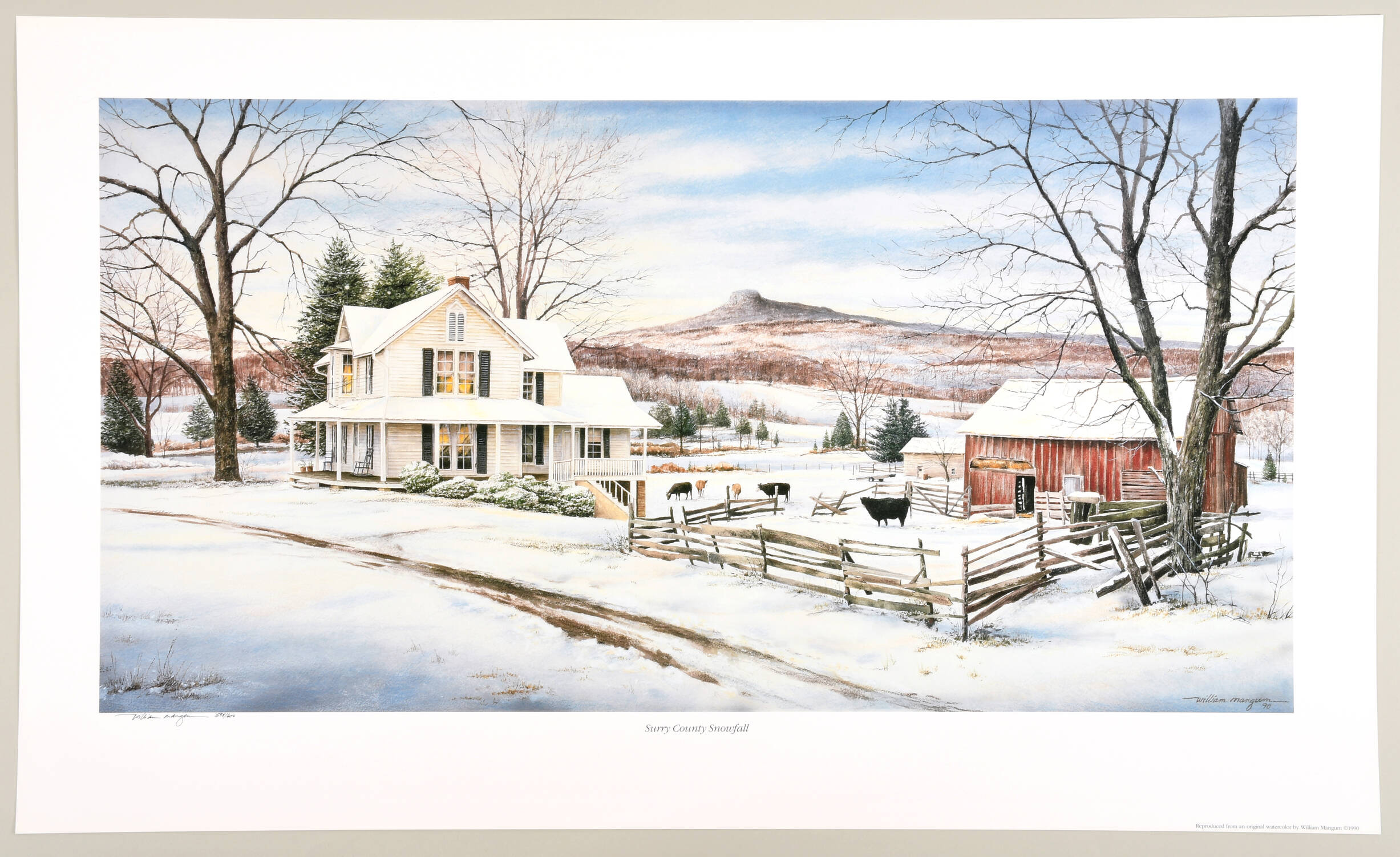 William Mangum Prints Surry County Snowfall - No Box