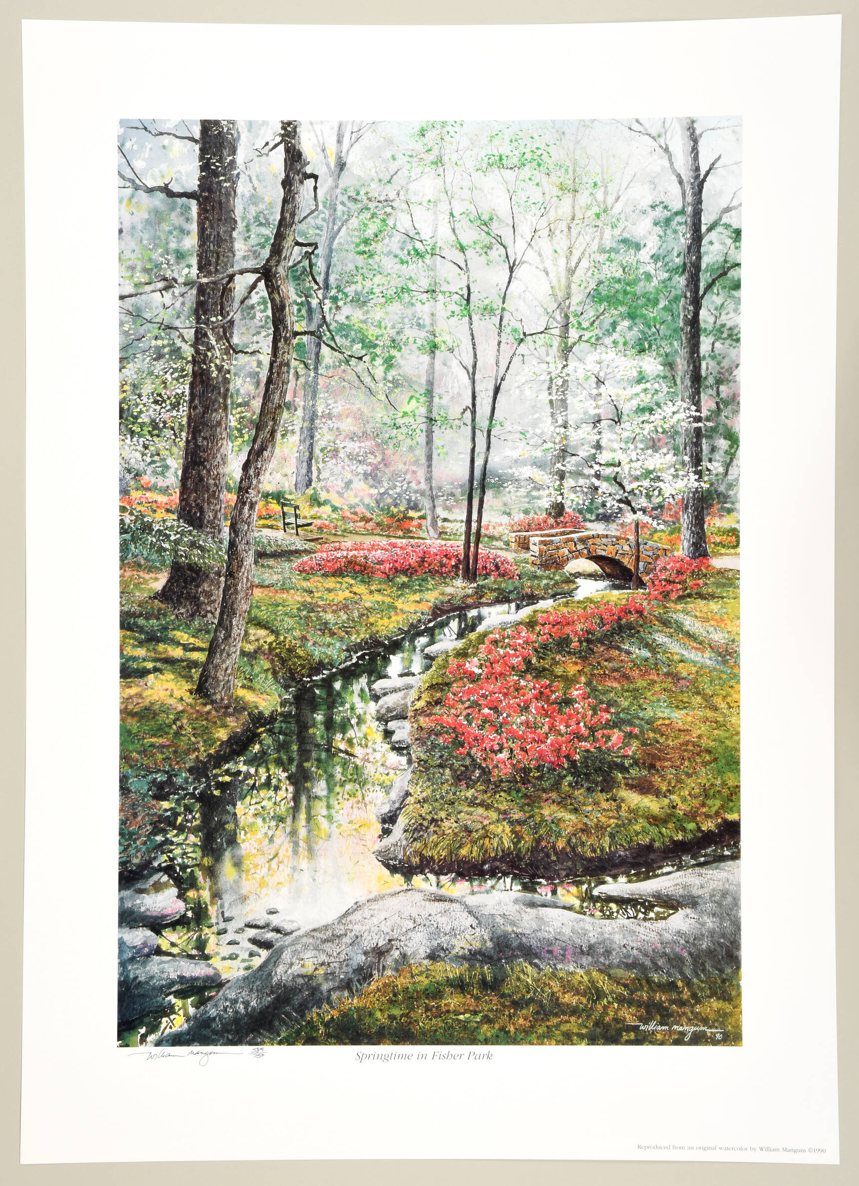 William Mangum Prints Springtime In Fisher Park - Boxed