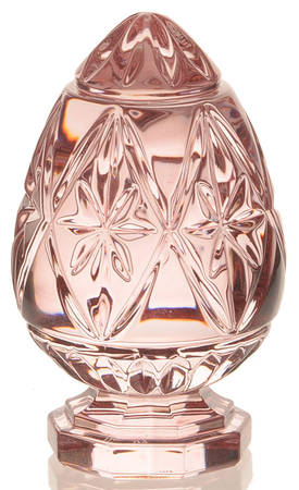 Waterford Marquis Paperweight Pink Egg On Pedestal - Boxed