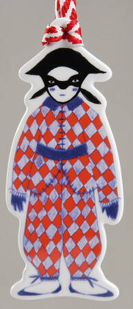 Nutcracker Theater Advent Calendar Harlequin Ornament - Boxed