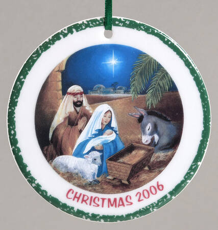 Miniature Plate Ornaments Oh Holy Night - Boxed