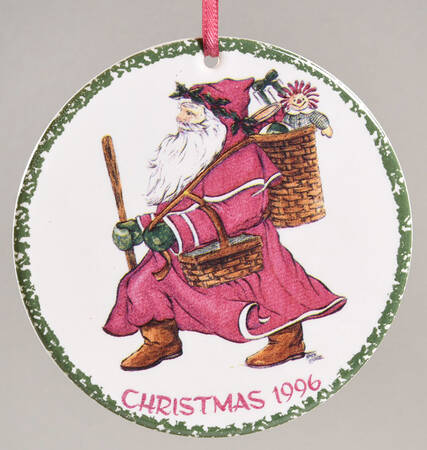 Miniature Plate Ornaments Father Christmas - No Box