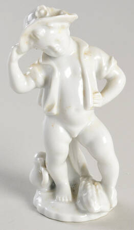 All White Figurines Boy Standing - No Box