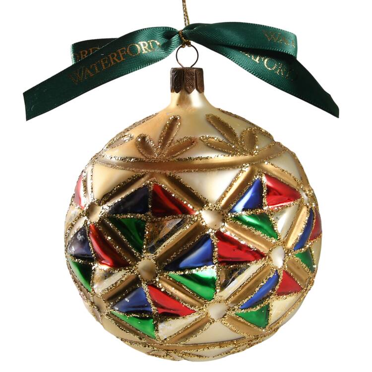 Multicolor Cut and Faceted Cross Cut Ball - No Box