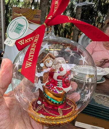 Globe Ornaments Almost Midnight-Santa - No Box