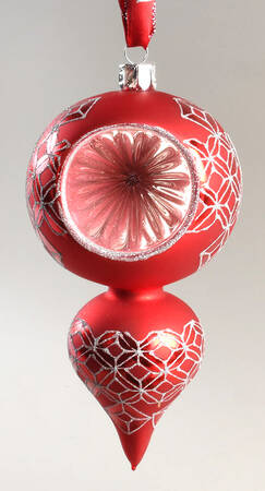 Holiday Heirloom-Red, White, Silver Cara Spire With Reflector - Boxed