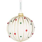 Holiday Heirloom Red and Gold Winter Jewels Bauble - No Box