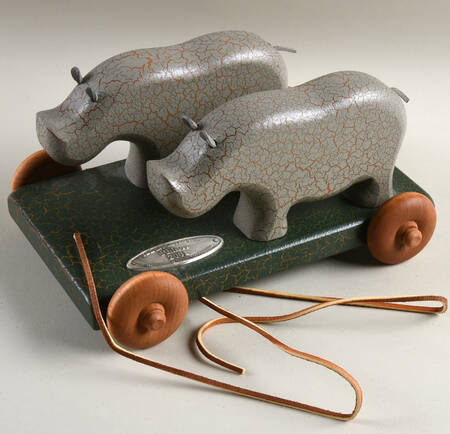 Annual Noah's Ark Pull-Toy Series Rhinos - No Box