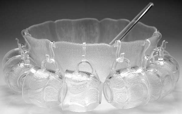 Fleur (10 Piece) Punch Set (Bowl, 8 Pccu, Plastic Ladle)
