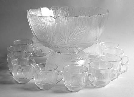 Fleur (14 Piece) Punch Set (12" Bowl,7" Bowl,12 Cups)