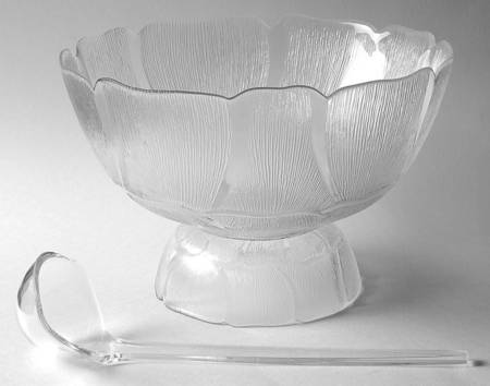 Fleur Punch Bowl & Stand with Plastic Ladle