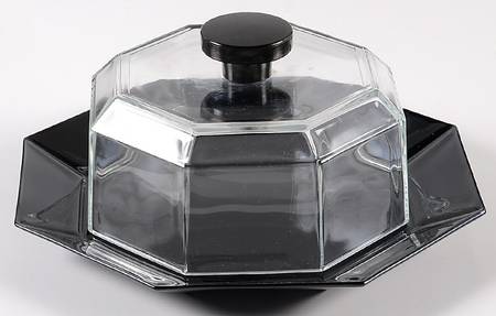 Octime Black Cake Plate & Dome (Uses DPM2)