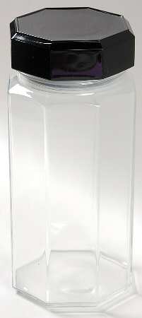 Octime Black Storage Jar & Lid 9"