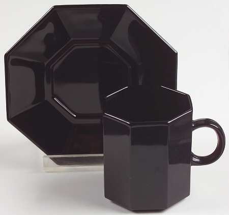 Octime Black Demitasse Cup & Saucer Set