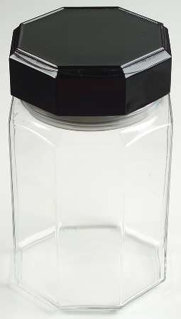 Octime Black 7" Storage Jar & Lid