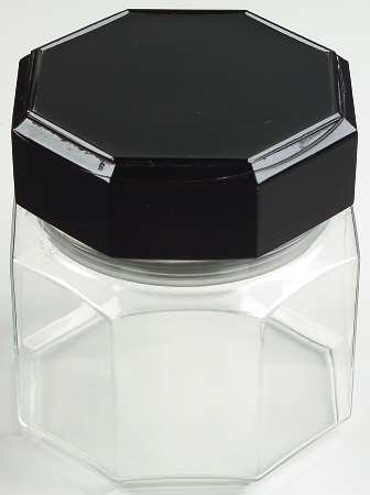 Octime Black 4" Storage Jar & Lid