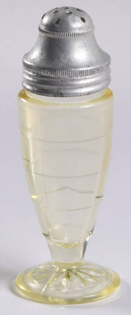 Block Optic Yellow Footed Shaker & Metal Lid