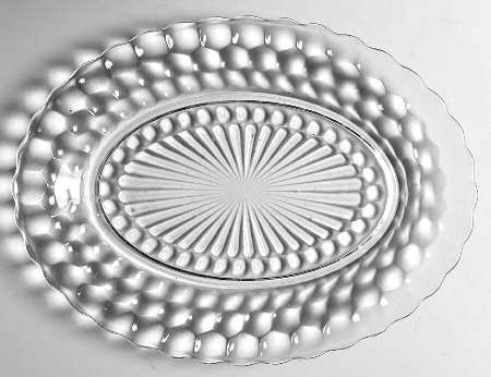 Bubble Clear 12" Oval Platter