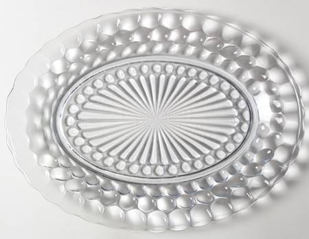 Bubble Blue 12" Oval Platter