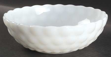 Bubble Milk Glass 8" Round Vegetable Bowl